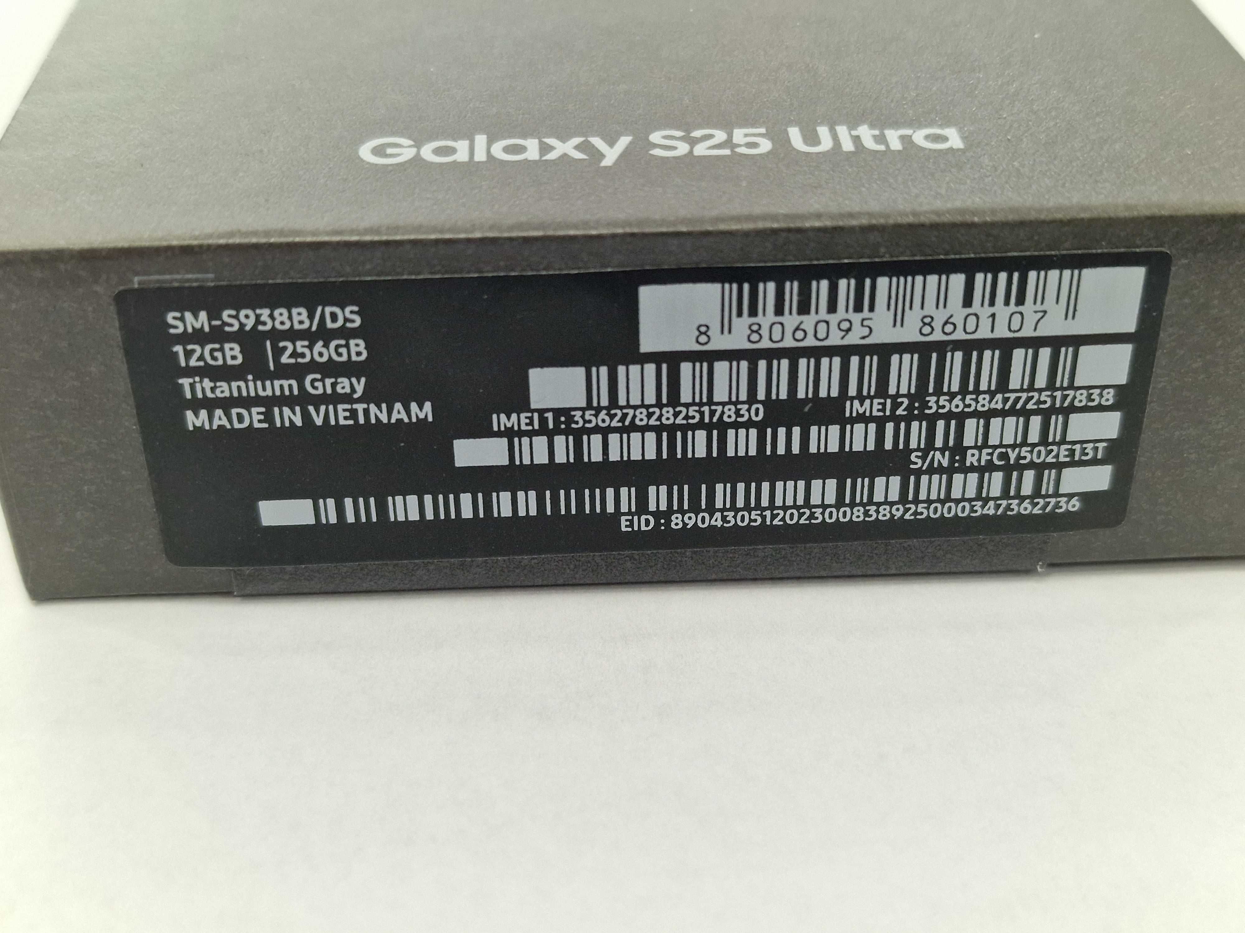 Samsung Galaxy S25 Ultra/ 12GB/ 256GB/ Titanium Gray/ 100% oryginał!