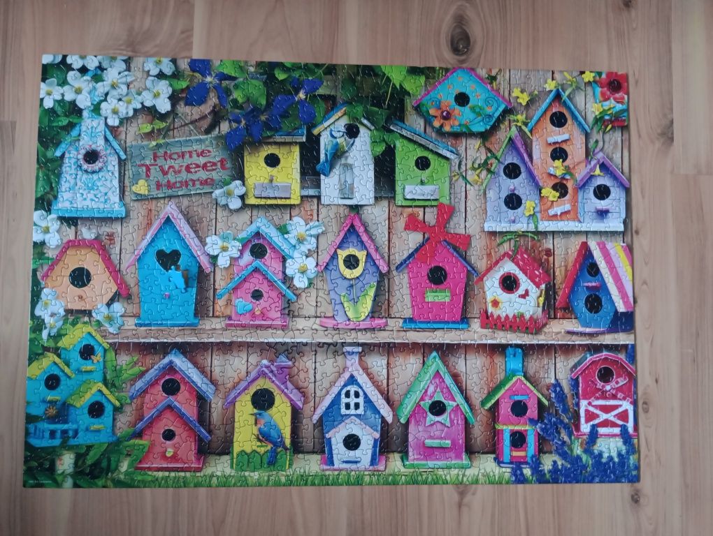 Puzzle 1000 Eurographics jak nowe budki dla ptakoy