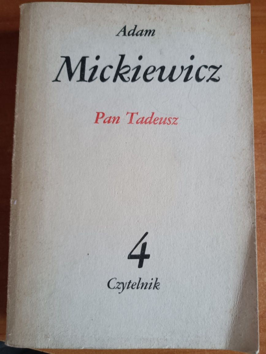 "Pan Tadeusz tom IV" Adam Mickiewicz