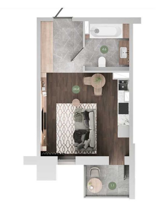 Смарт-квартира в клубному будинку з Англійським характером