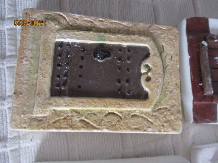 Colecção de 6 portas feitas em gesso p/ decoração