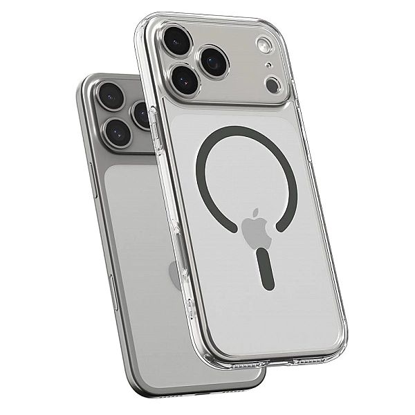 Etui Spigen Ultra Hybrid MagSafe na iPhone 17 Pro - przezroczysto-szar