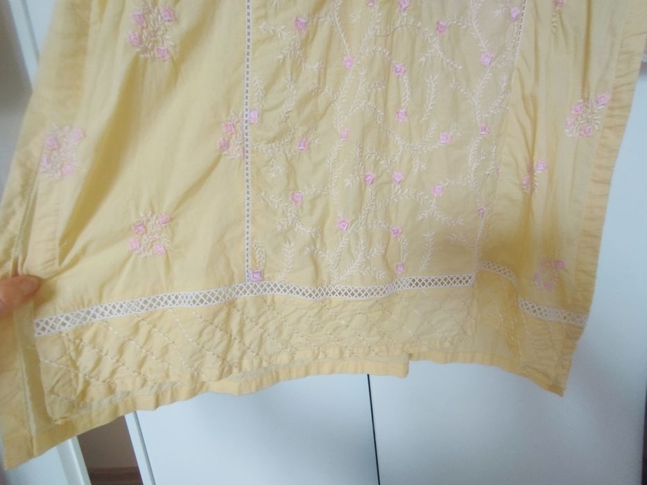 Tunika indyjska kameez haft kwiaty Bollywood orient hippie boho unikat