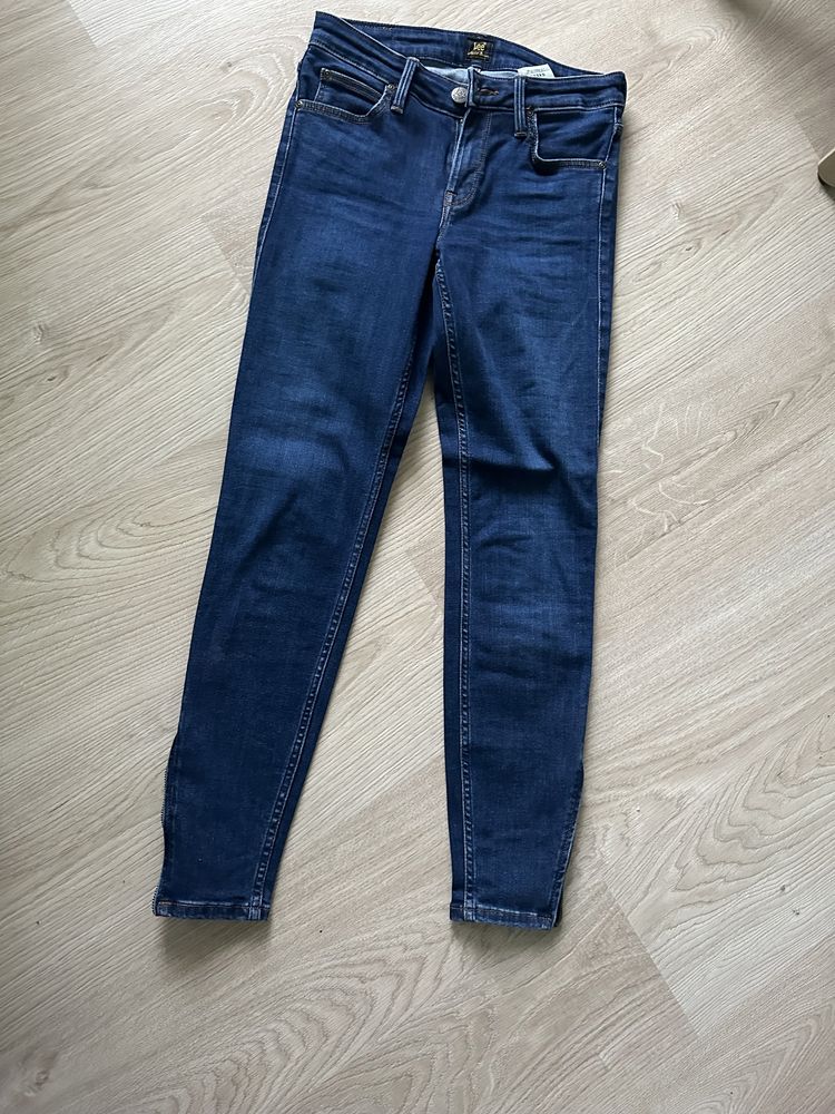 Spodnie jeansowe damskie granatowe Lee Scarlett Cropped W26 L33