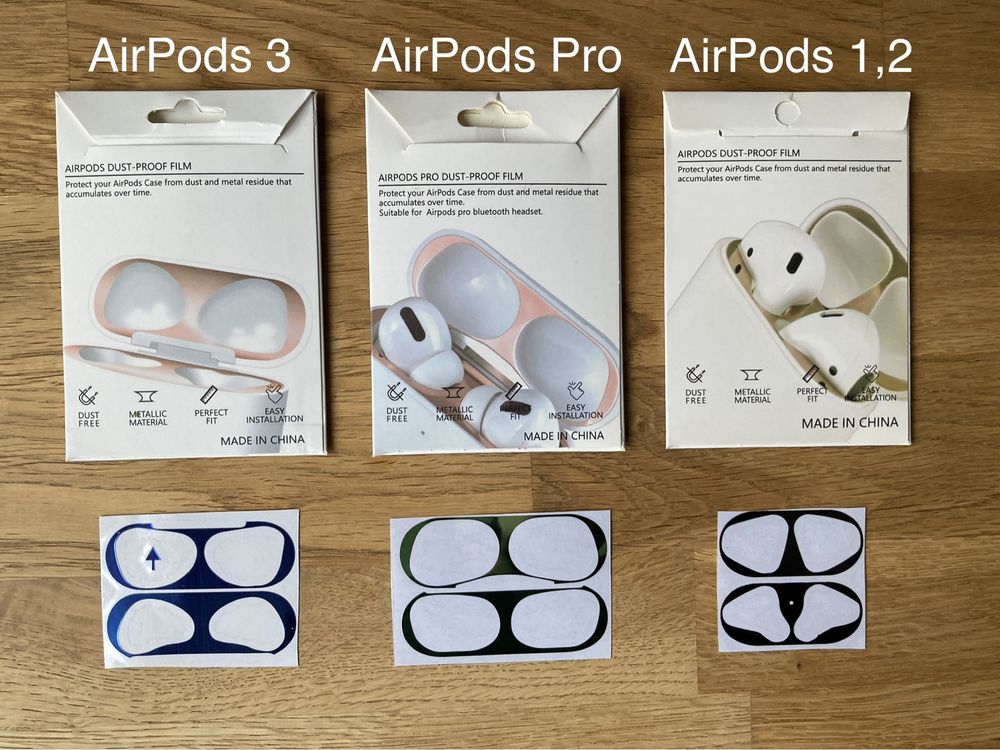 Захисна плівка наклейка для кейсу навушників AirPods 1 2 3 4 Pro 1 2