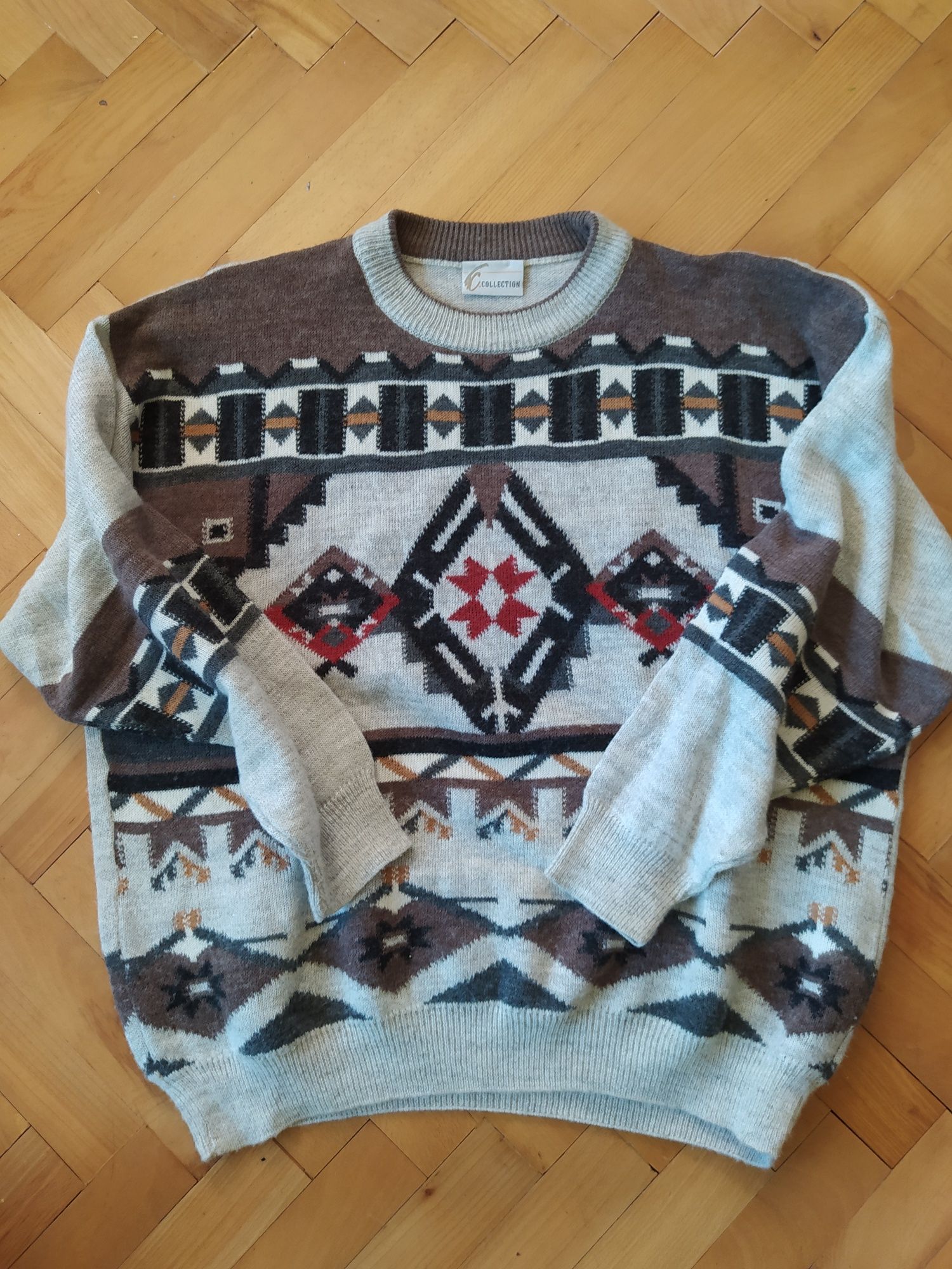 Sweter vintage kononowicz wełna