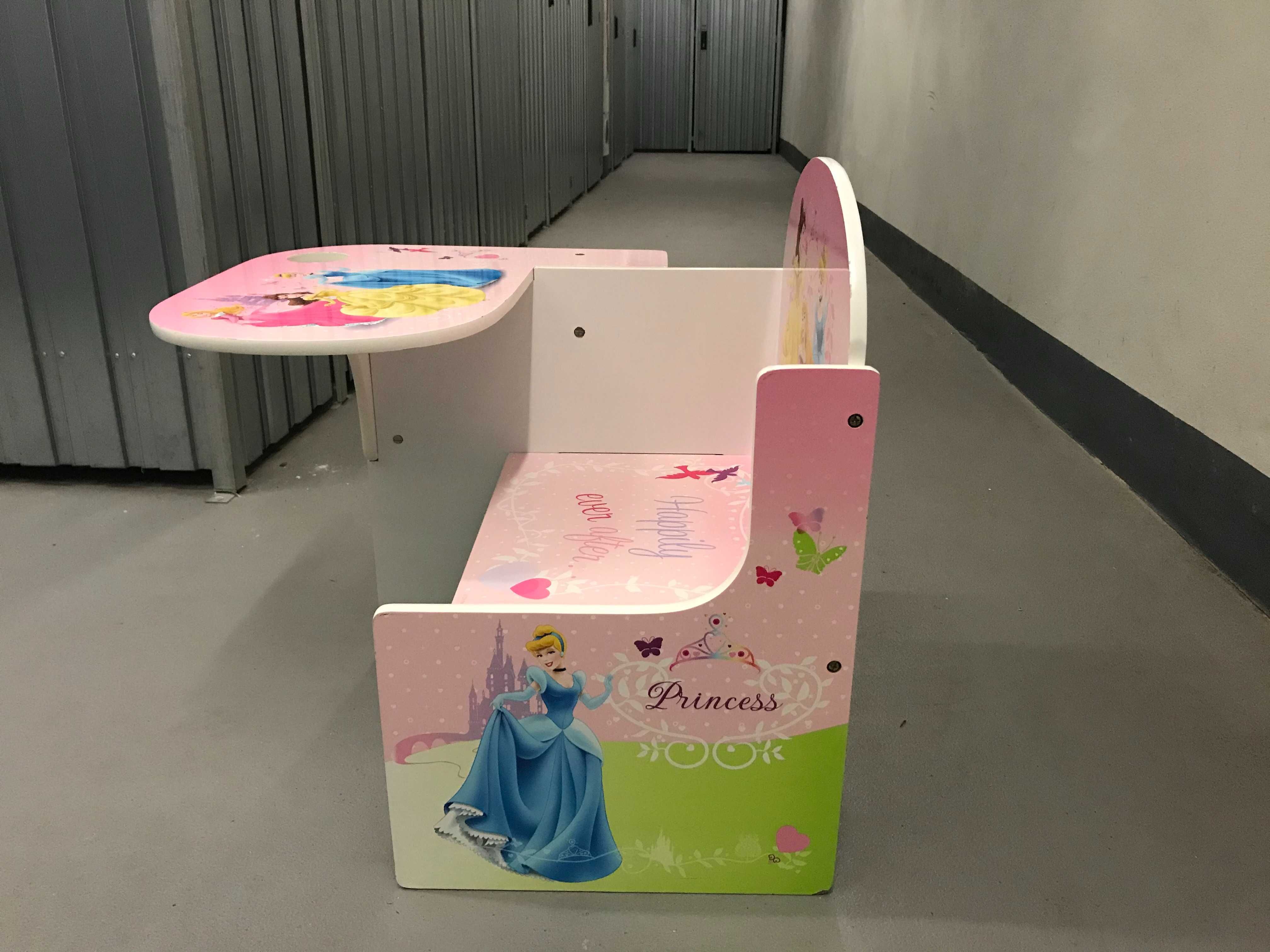 Przepiękne drewniane krzesełko dla dziewczynki - księżniczki