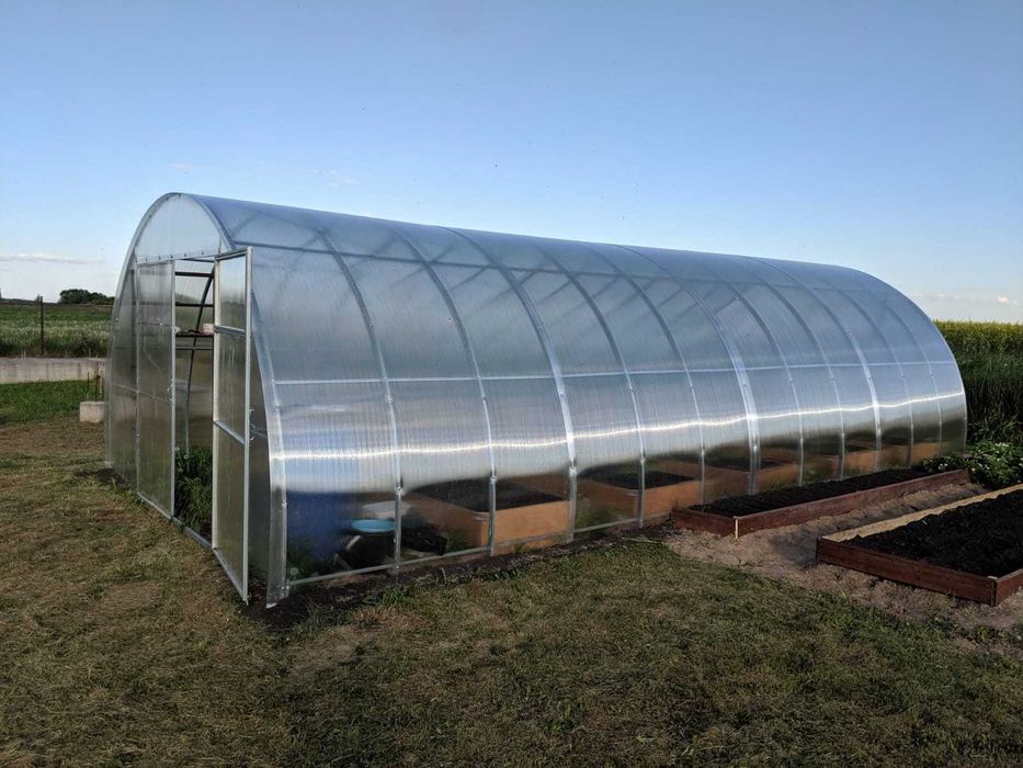 Szklarnia Tunel 4x4m, 6m, 8m, 10m... z poliwęglanu 4mm, profil 40x20mm