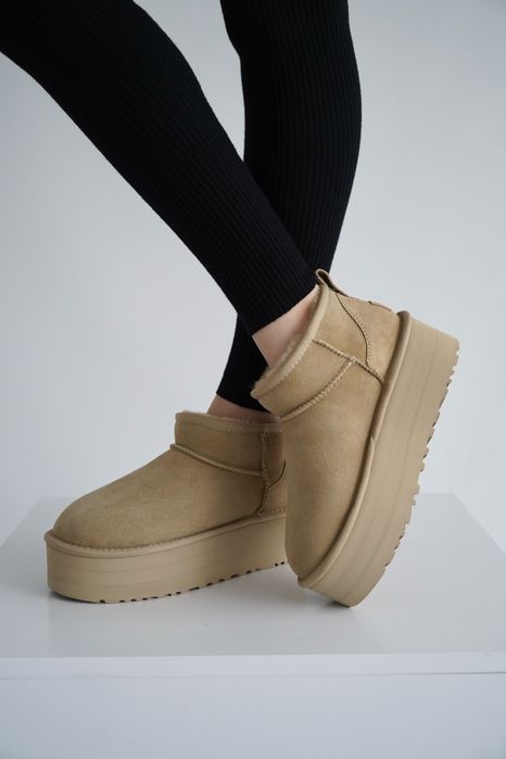 Ugg Ultra Mini Platform Угг Замшеві Овчина Уггі Ультра Міні Платформі