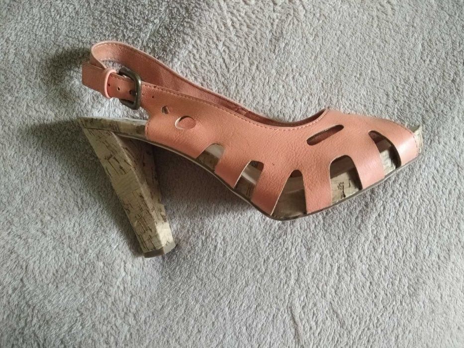 Коралловые босоножки женская летняя обувь открытая жіноче взуття 38