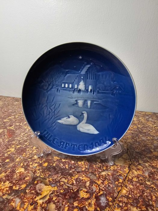 Royal Copenhagen Świąteczny talerz kolekcjonerski 1974 Porcelana Dania