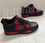 Air Jordan 4 czarno czerwone damskie sneakersy retro modne 36-41