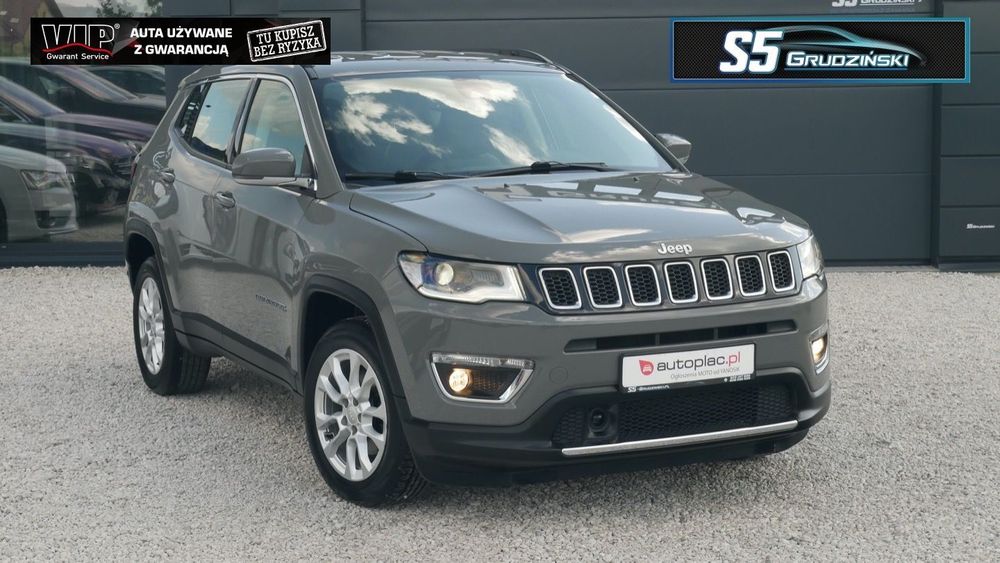 Jeep Compass Serwis ASO+Bezwypadkowy+Mały przebieg+Navi+Skóra+PDC+Aktywny tempomat+