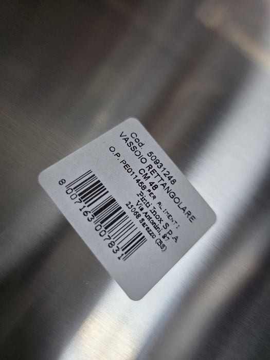 Taca ekspozycyjna inox 480x370 mm stal nierdzewna 2 sztuki