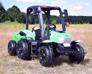 Autko na akumulator OLBRZYMI TRAKTOR Z PRZYCZEPĄ 4x4 zabawka