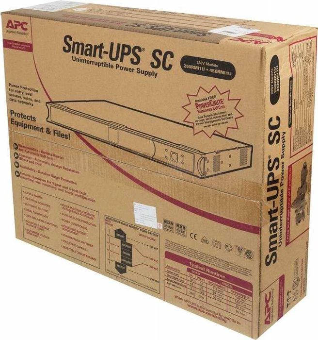 ДБЖ APC Smart-UPS SC450VA 230V-1U (SC450RMI1U)