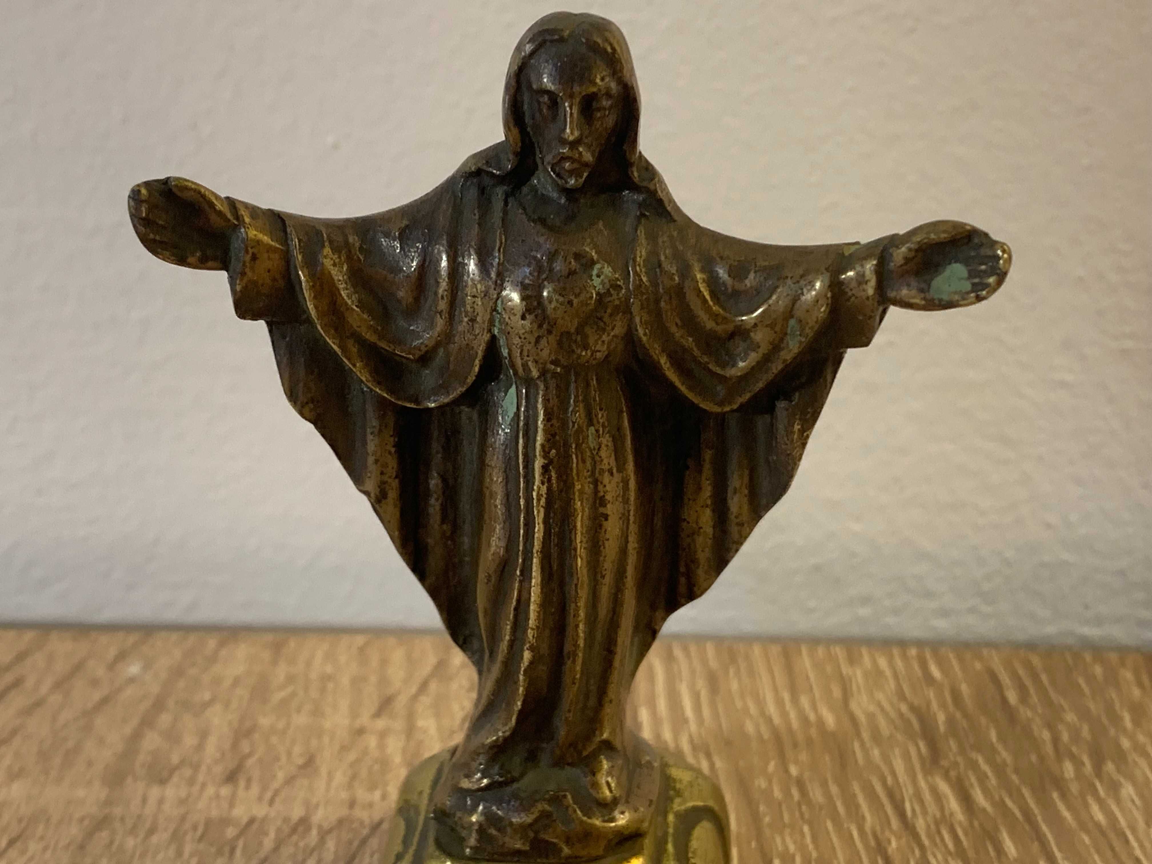 figurka Jezusa brąz, mosiadż, antyk