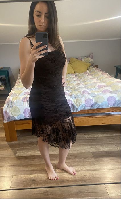 Sukienka wizytowa brązowa