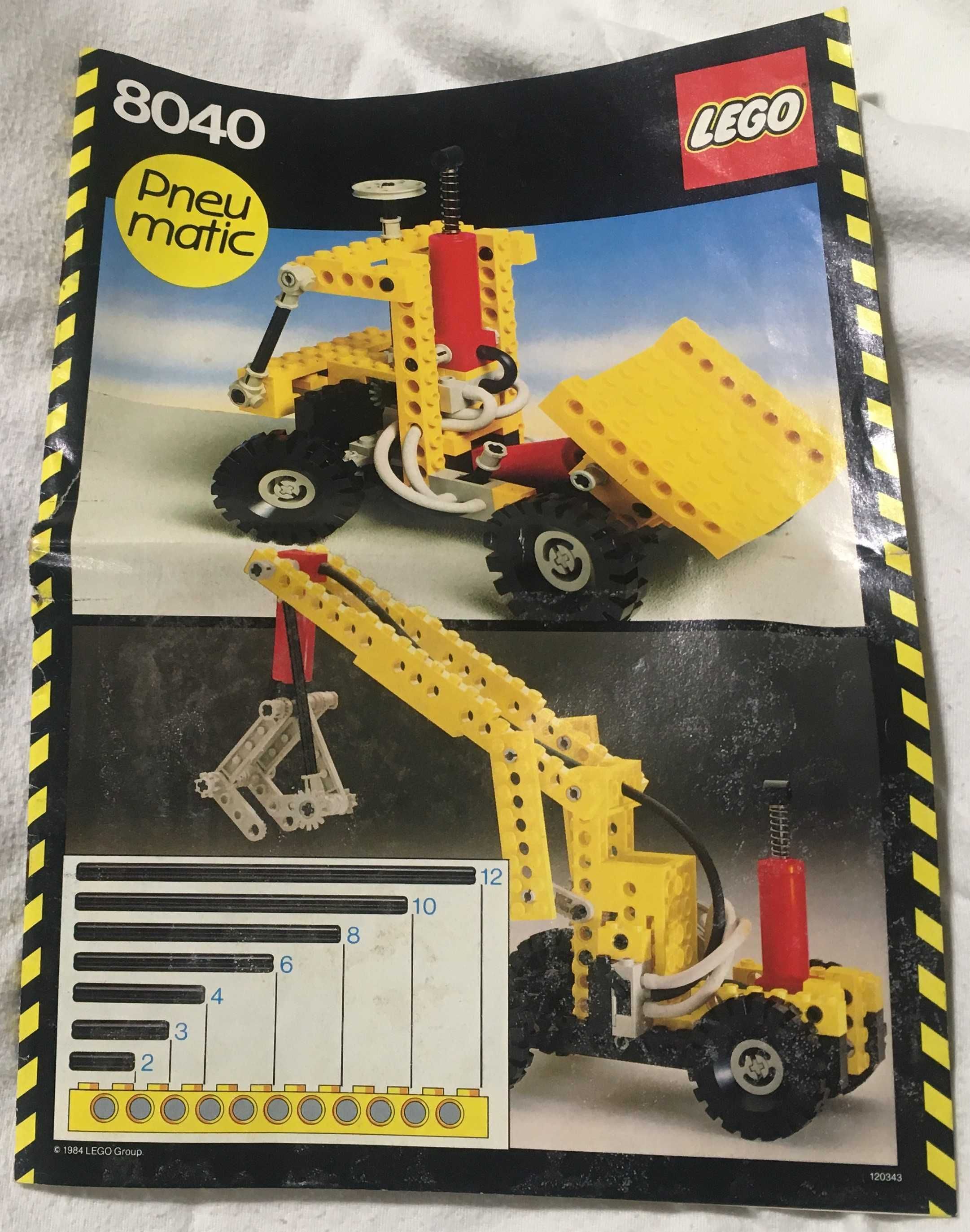 1984 LEGO TECHNIC 8040 NÃO COMPLETO LPE (Lego Pneumatic Engine)