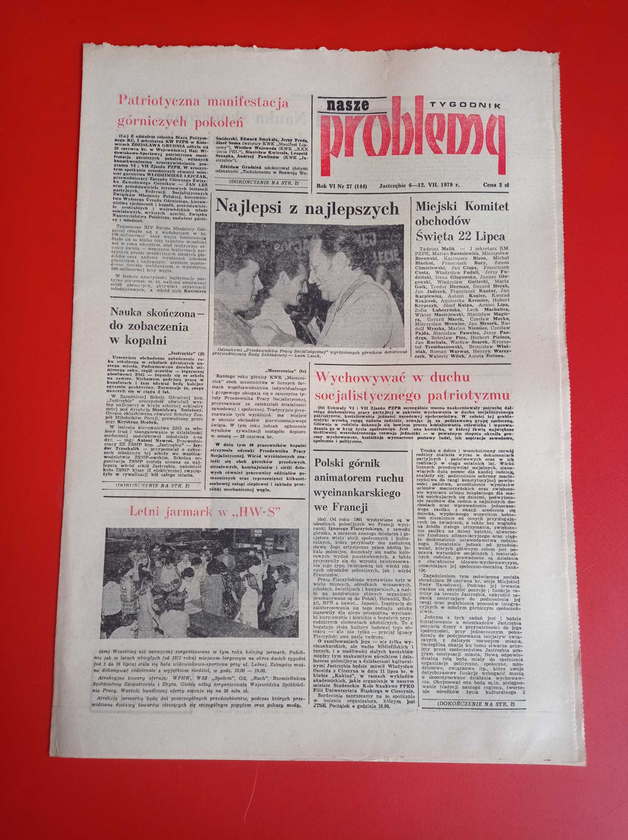 Nasze problemy, Jastrzębie, nr 27, 6-12 lipca 1979