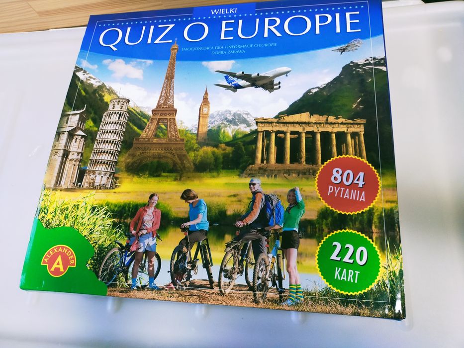 Wielki Quiz o Europie Gra karciana, sprawdzian wiedzy