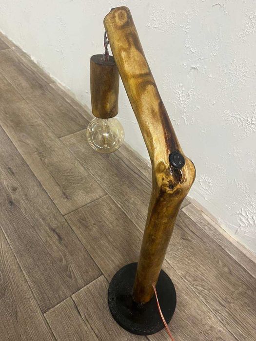 Настольная лампа из дерева в стиле Loft. Ручная работа. Handmade