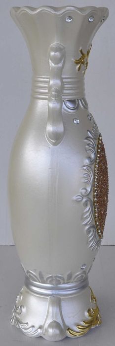 Wazon Ceramiczny na Susz Duży Bogato Zdobiony Powystawowy z Pęknięciem