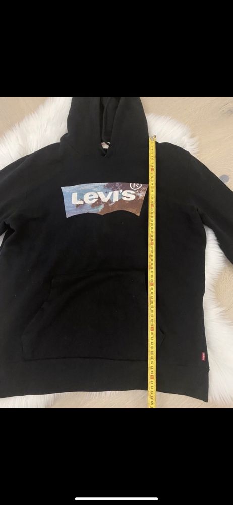 Czarna bluza Levi’s Levis Batman hoodie z kapturem przez głowę S