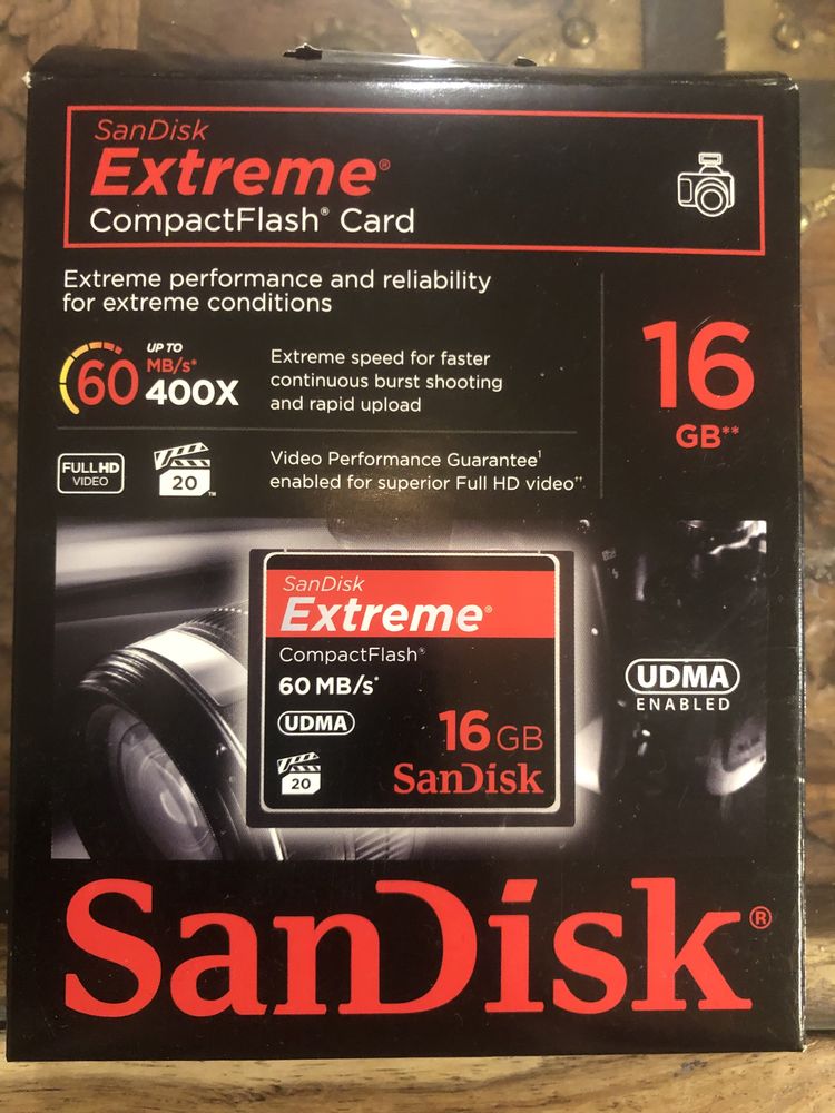 SanDisk CF Extreme 400x 16GB prędkość zapisu i odczytu do: 60 MB/s