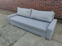 Sofa DOWÓZ GRATIS IKEA Gralviken szara z poduszkami kanapa rozkładana