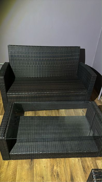 Zestaw ogrodowy Rattanowy