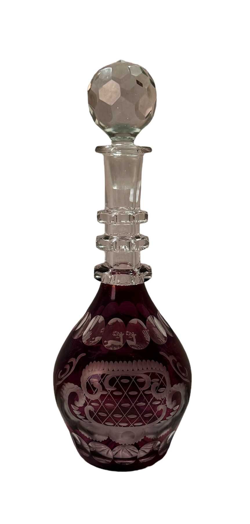Garrafa antiga em cristal