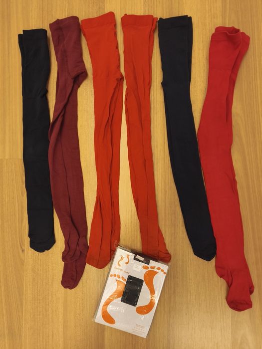 Lote de 6 collants de menina Tam 12/14