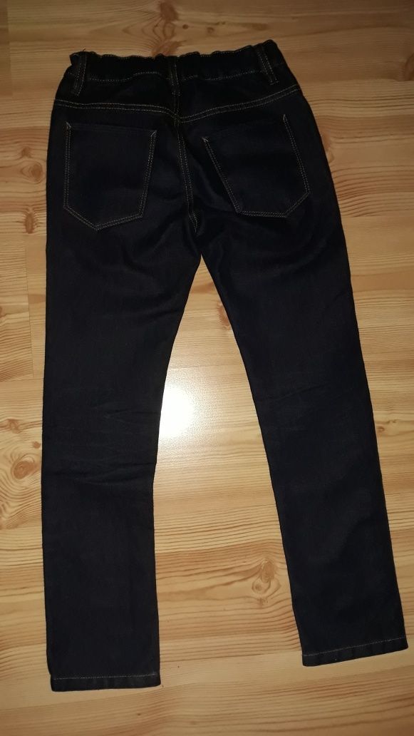spodnie jeans C&A ciemny granat rozm.140