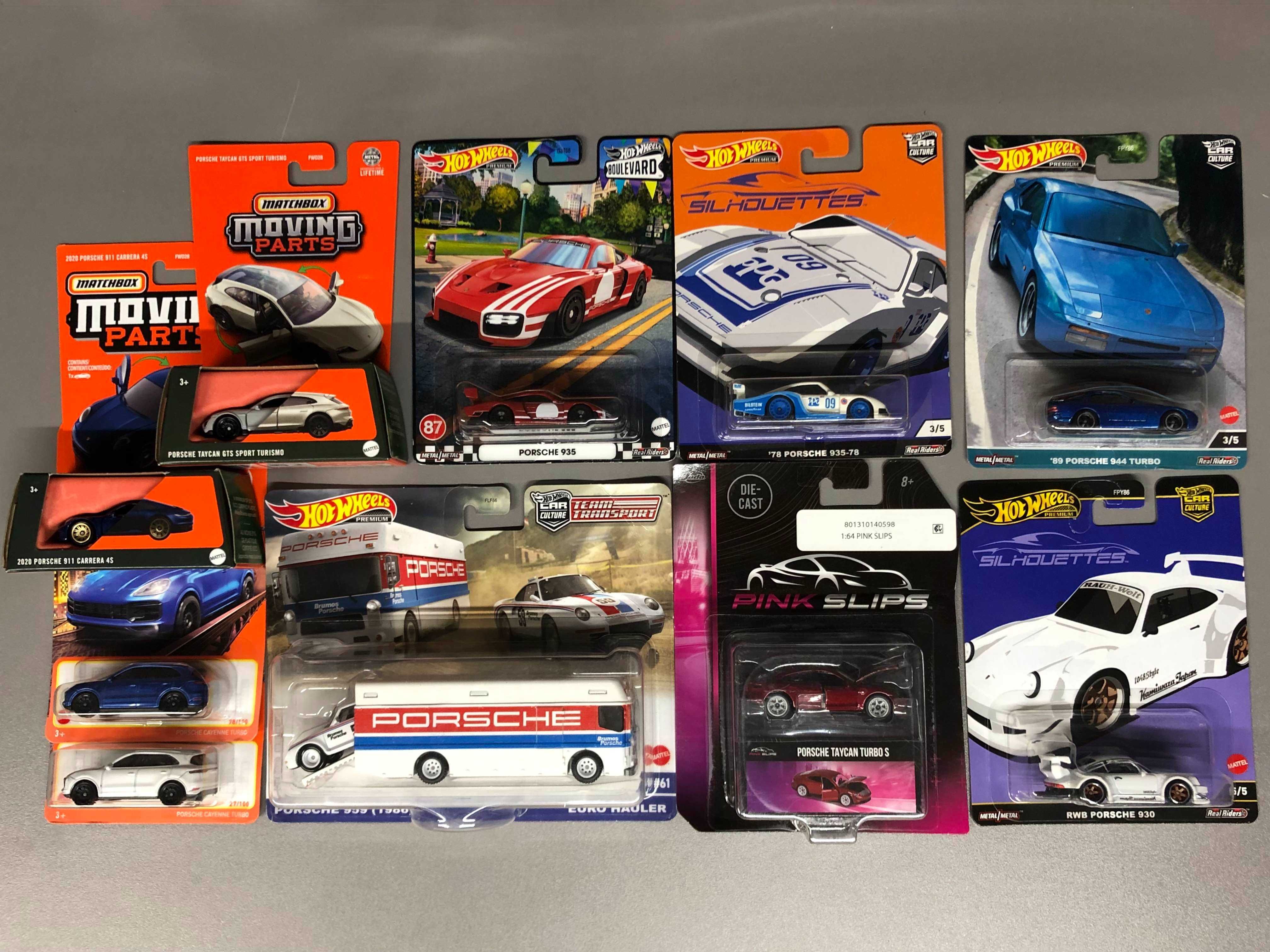 Масштабні моделі Hot Wheels - Porsche (main, Premium, RLC)