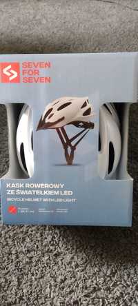 Kask rowerowy L ze światlem LED