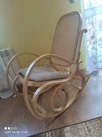 Fotel bujany drewniany/wiklinowy