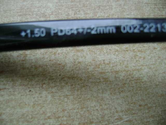 Starocie z PRL - Okulary męskie korekcyjne +1,5 dioptrii rozstaw 14 cm