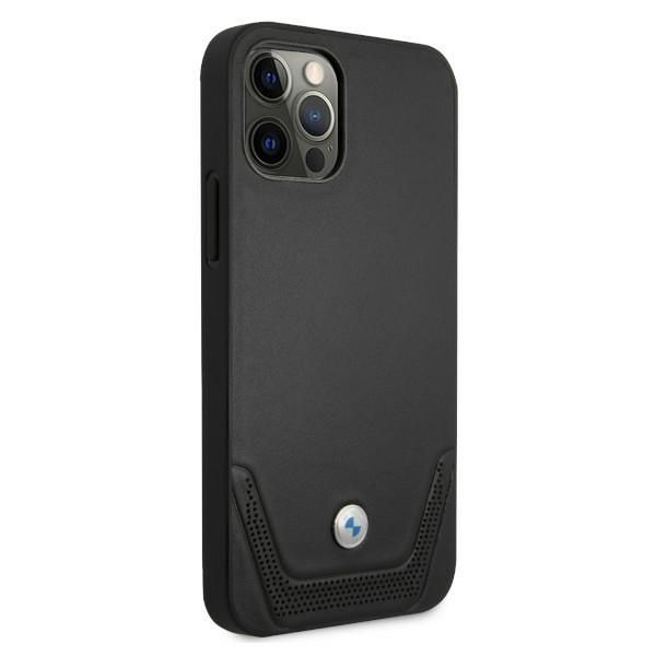 Etui BMW Perforate do iPhone 12/12 Pro 6,1" - Czarny