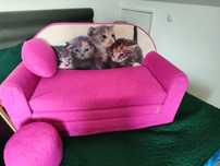 Sofa dla małej księżniczki  plus gratis