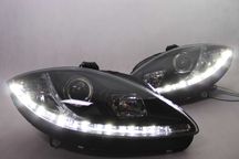 Lampy reflektory przednie przód SEAT LEON 2 II 05-09 LED BLACK NOWE