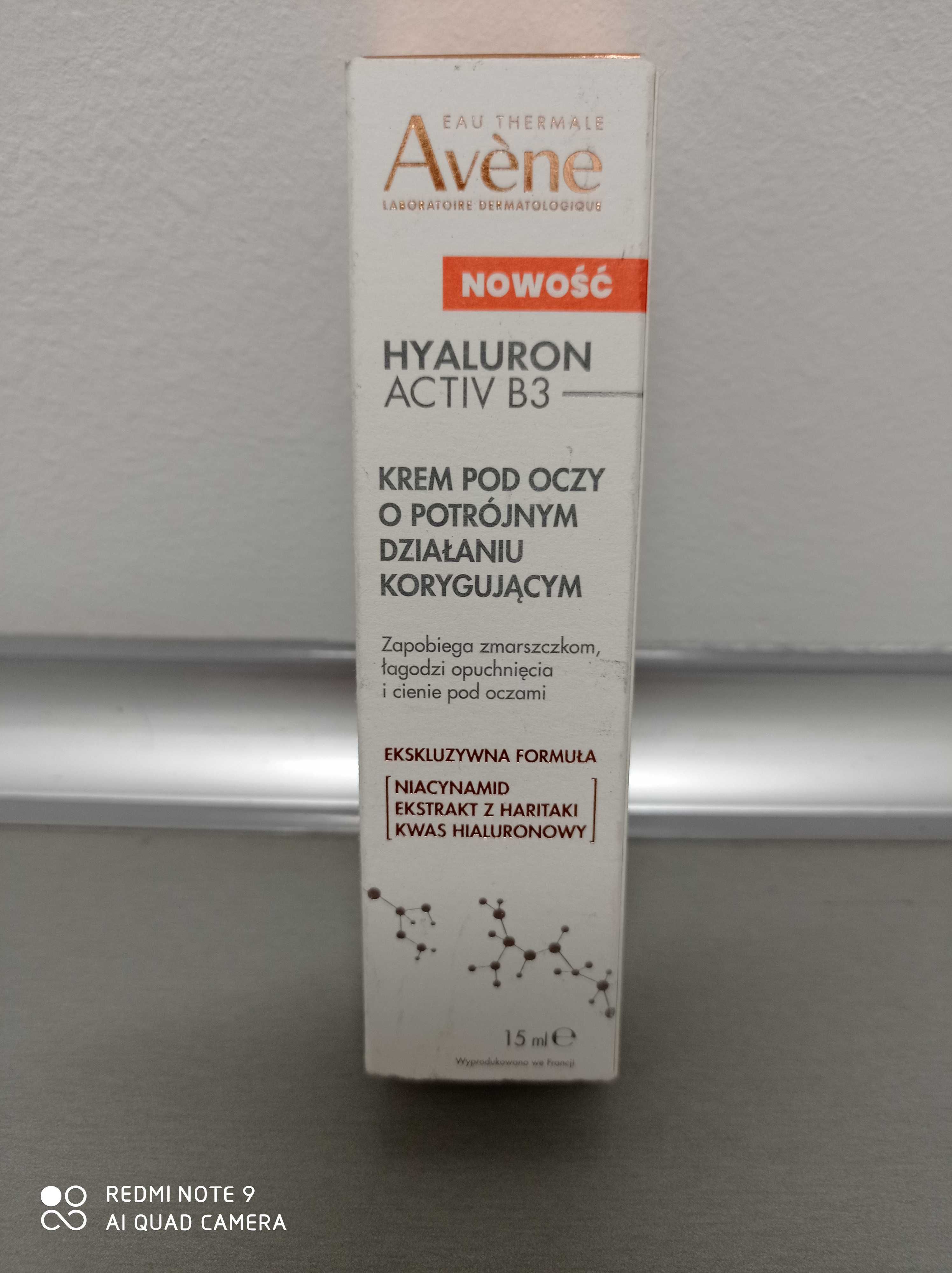 Avene-Hyaluron Active B3 krem pod oczy 15 ml.