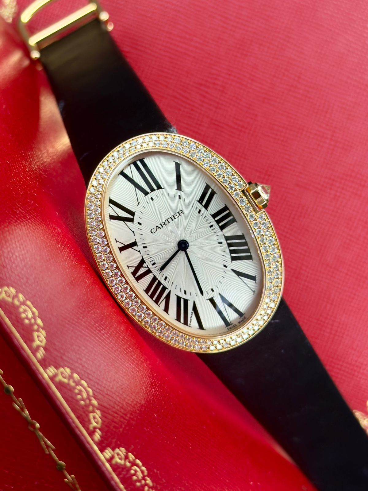 CARTIER Baignoire 34x44 mm. Diamond Rose Gold