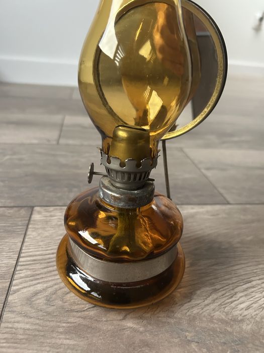 Lampa naftowa 8” 30cm pomaranczowa z lusterkiem
