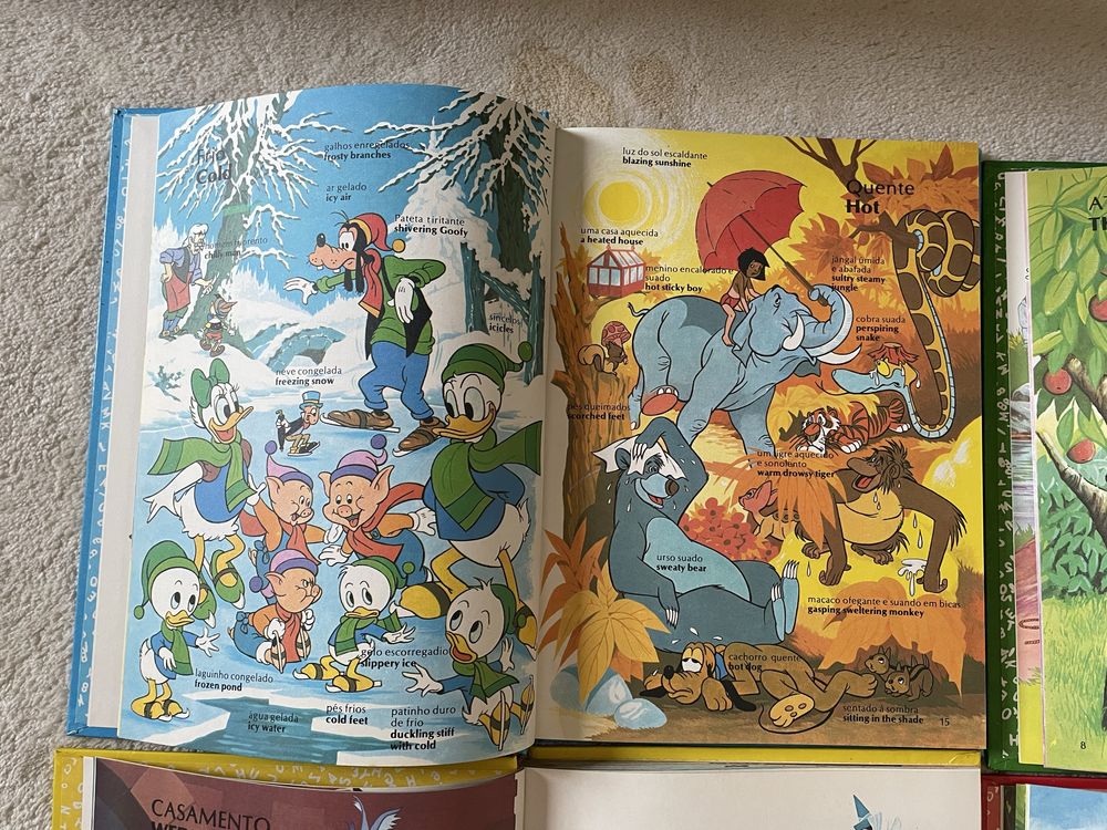 Livros infantis da Walt Disney “Como é que se diz” em ingles