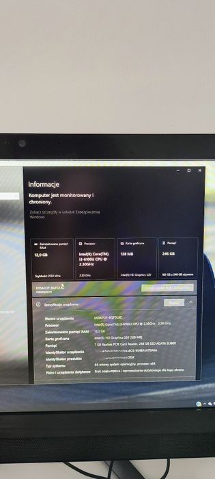 Lenovo Ideacentre AIO 12gb ram 256ssd core i3