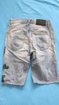Jeansowe krótkie spodenki dla chłopca, H&M, 7-8 lat, rozmiar 128