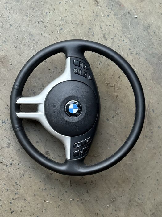 BMW E46 E39 E53 Спорт Руль Кермо три спиці Мульти руль Сріблястий деко