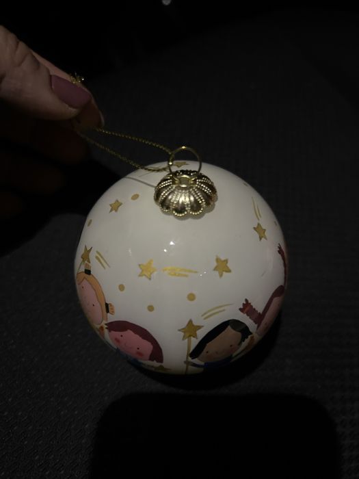 Bola de Natal em vidro pintada à mão