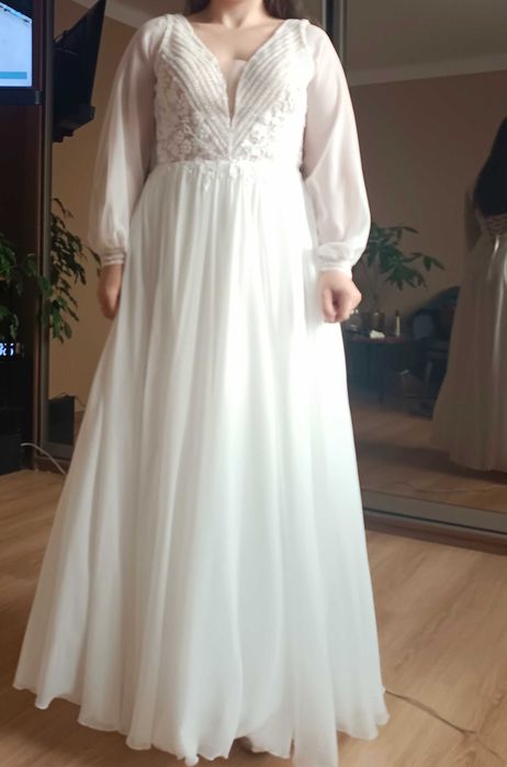 Sukienka ślubna muślin